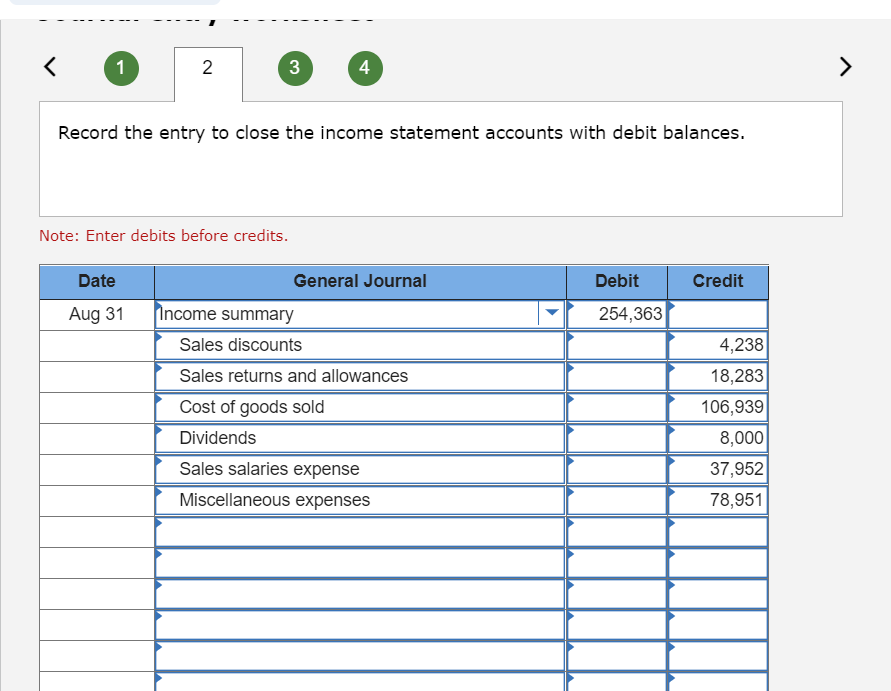 Left hand side: Dividends and Miscellaneous Expenses Incorrect on Right Hand Side: