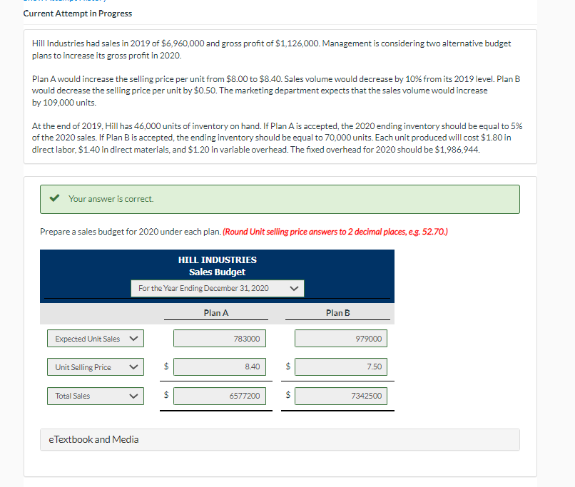 Partial Answer need correction : Hill Industries had sales in 2019 of