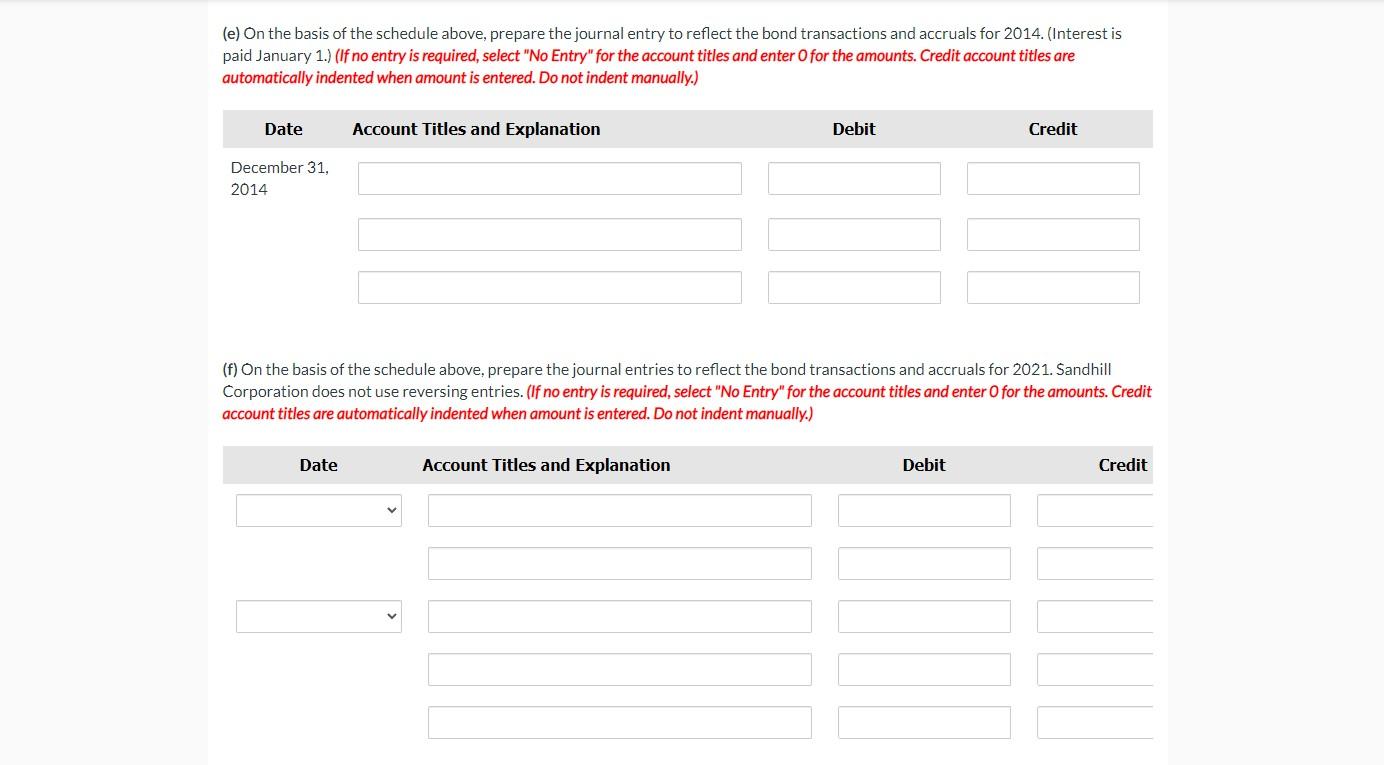 on January 1, 2014, and the subsequent interest payments and charges. The