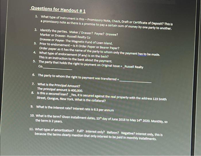 15, 2018 FOR VALUE RECEIVED, Russell Realty Co, Toe having an address