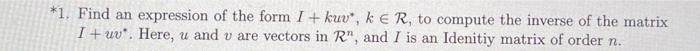  subject- advanced linear algebra pleasa solve it step by step 1.