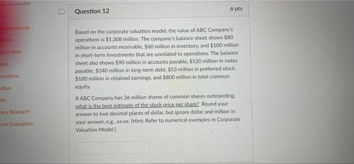 ? cements ignments des cussions abus om rary Research urse Evaluation U