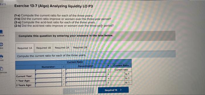 Part 2 of 5 107 points Required information Use the following information