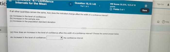 please answer a,b,and c tic Confidence Intervals for the Mean Question 18,