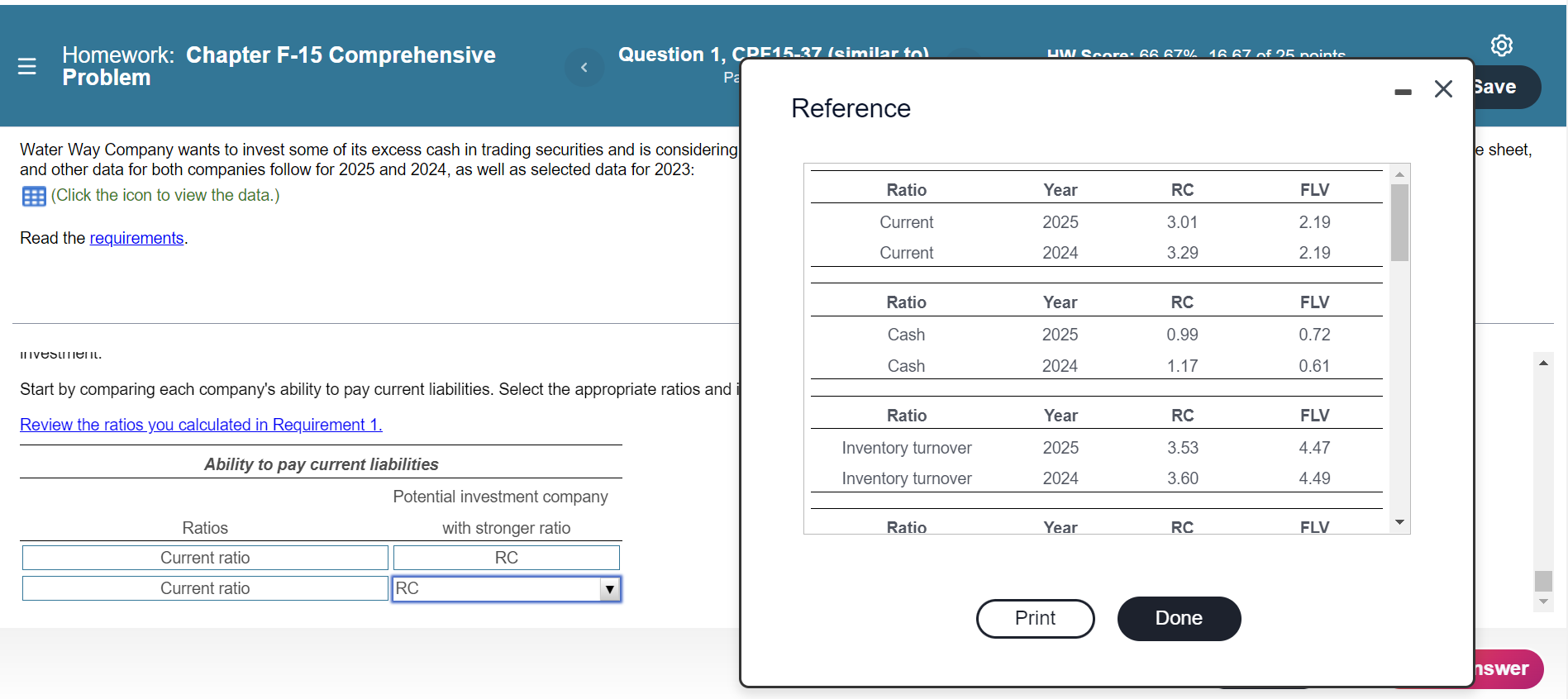 and 2024. Make a recommendation to Water Way Company about investing in