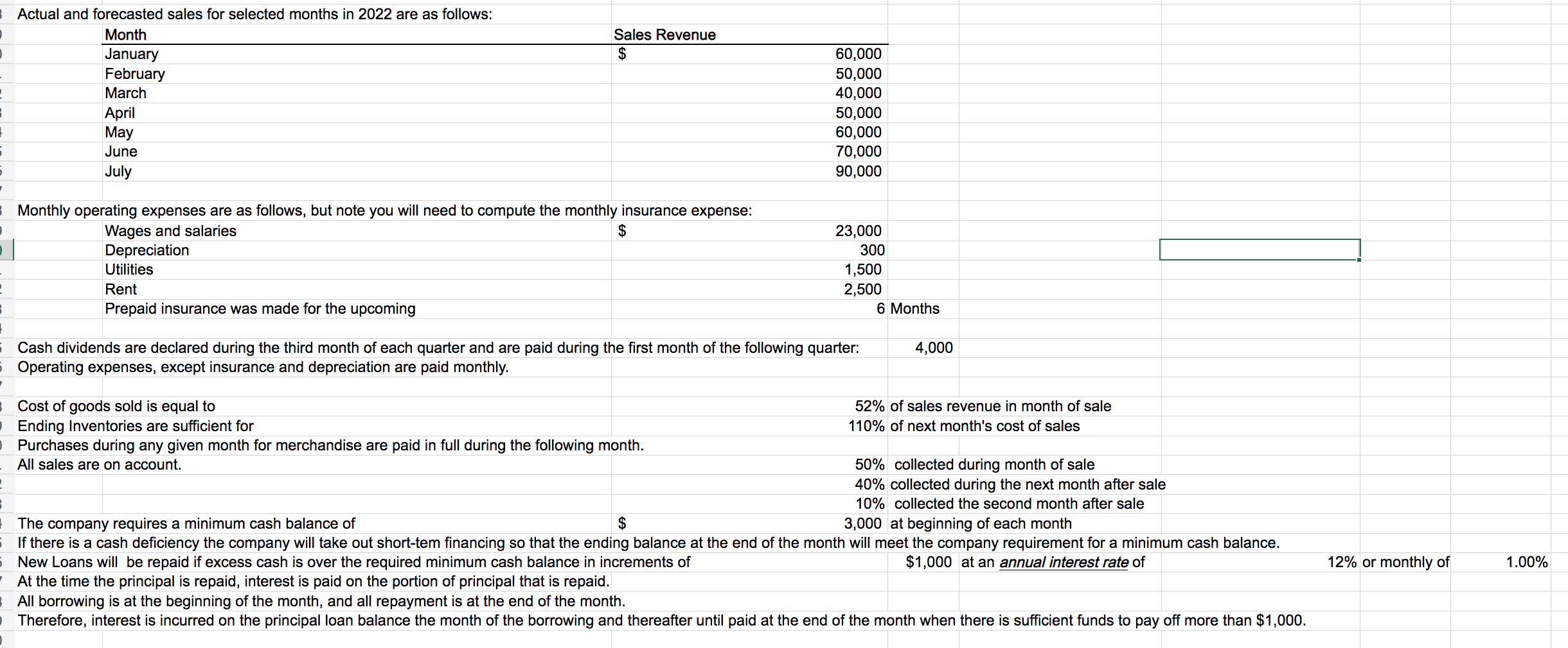 have a template set up on the Part1 BudgetSolution worksheet that you