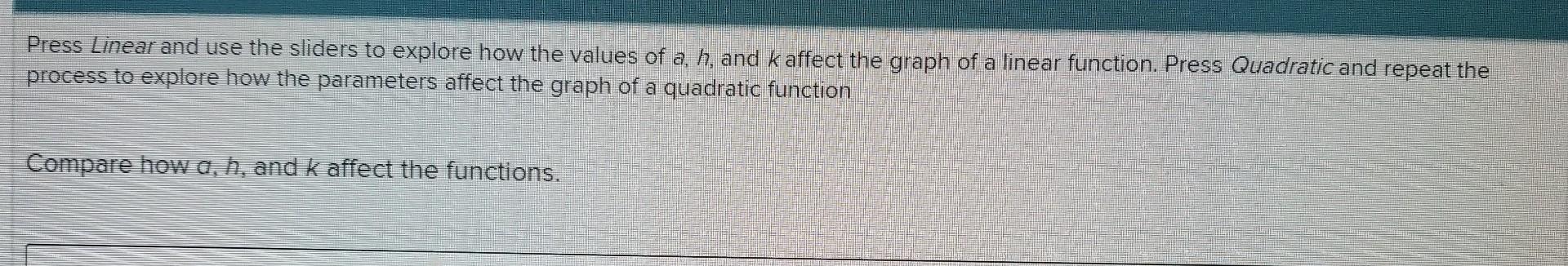 point k along the slider to see what happens when a value