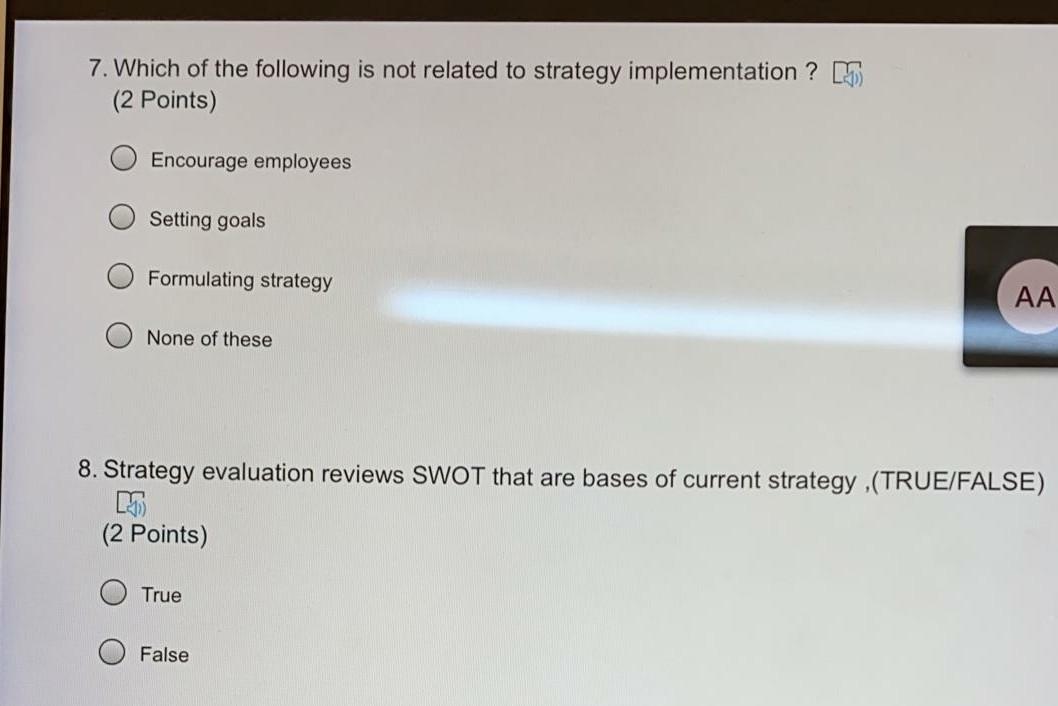 from the whole plan of an organization, (TRUE/FALSE) LS (2 Points) True