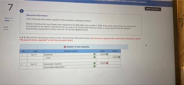 part one and 2 help for does not inte completion 7 !