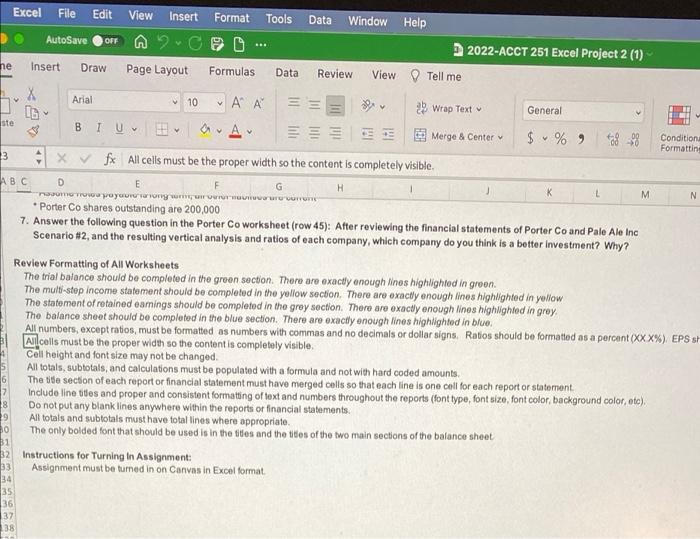 H K 1 T 251 EXCEL PROJECT 2-PREPARING FINANCIAL STATEMENTS IN EXCEL