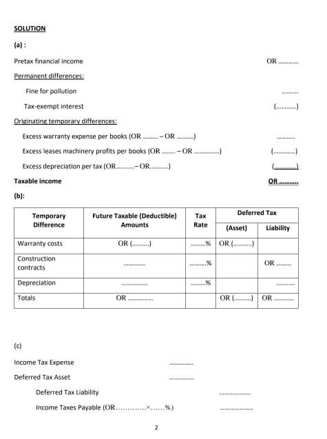 it is cut Tax Accounting Homework First Semester 2021/2022 Majan Company began