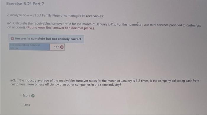 Required information Exercise 5-21 Complete the accounting cycle using receivable transactions (LO5-1,5-4,5-5,5-7,5-8)