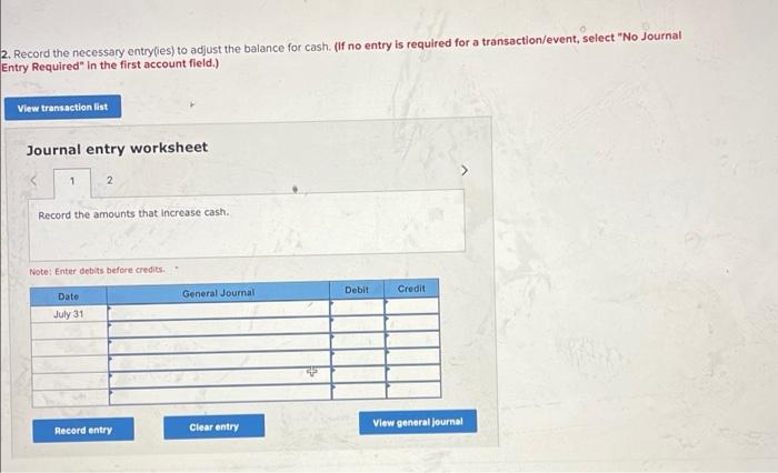 of $22.930 on July 31 Year 1. The July cash receipts of