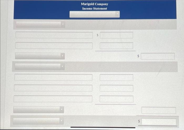 are for Marigold Company at year-end, July 31, 2019. $ 2,300 Notes