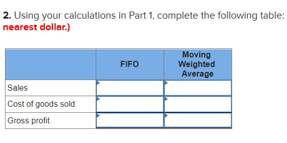 the calculations like the formulas and how you got the numbers for