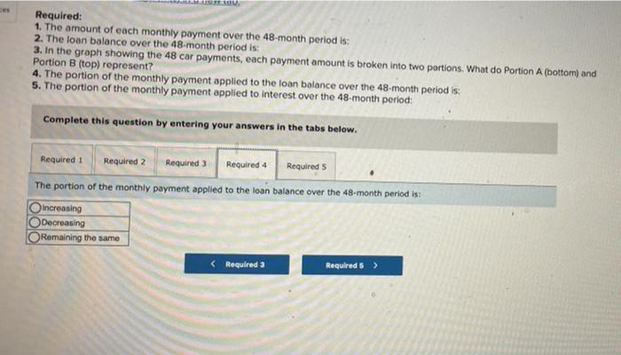 of Total Payment (top) 393.19 Loan Balance Over 48 Months $60,000 $50,000