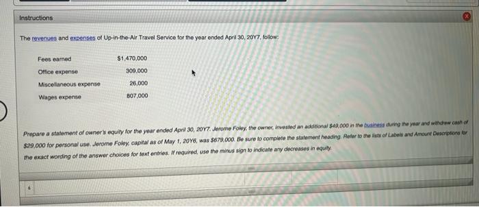 30, 20Y7 Amount Descriptions Additional investment by owner during year Decrease in