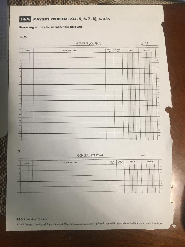  i need help fast plss 14-M MASTERY PROBLEM (LO4, 5, 6,