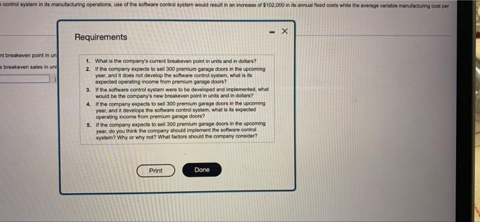 garage door are as follows: (Click the icon to view the data.)
