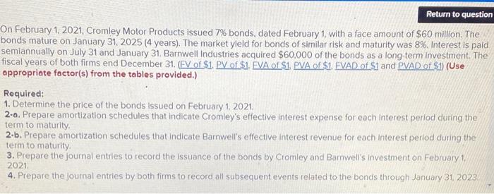 NEED ALL THESE JOURNAL ENTRIES TO REQ. 4 Please Return to question