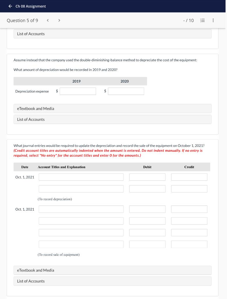 Question 5 of 9 View Policies Current Attempt in Progress Date Jan.