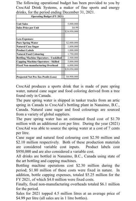 a maker of fine sports and energy drinks, for the period ending