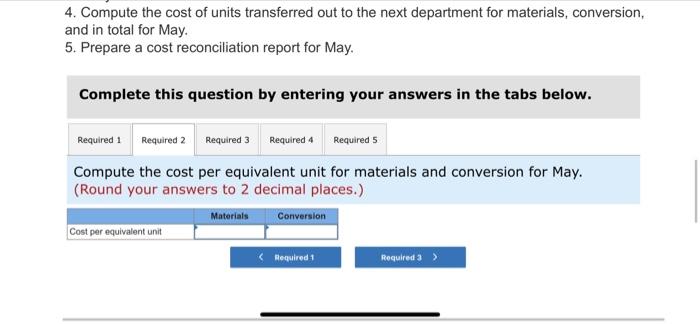 its process costing system. It manufactures a caulking compound that goes through