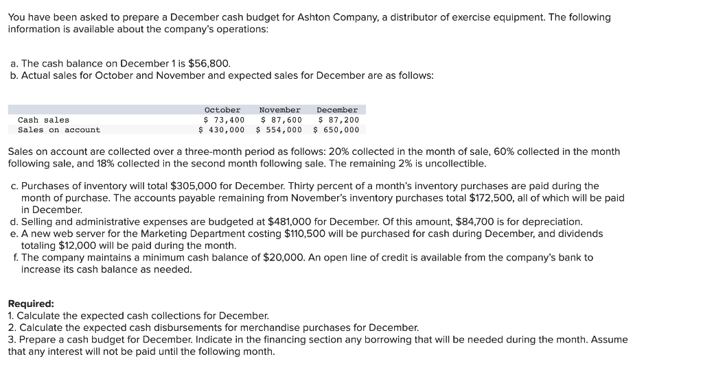 please answer all 3 questions You have been asked to prepare