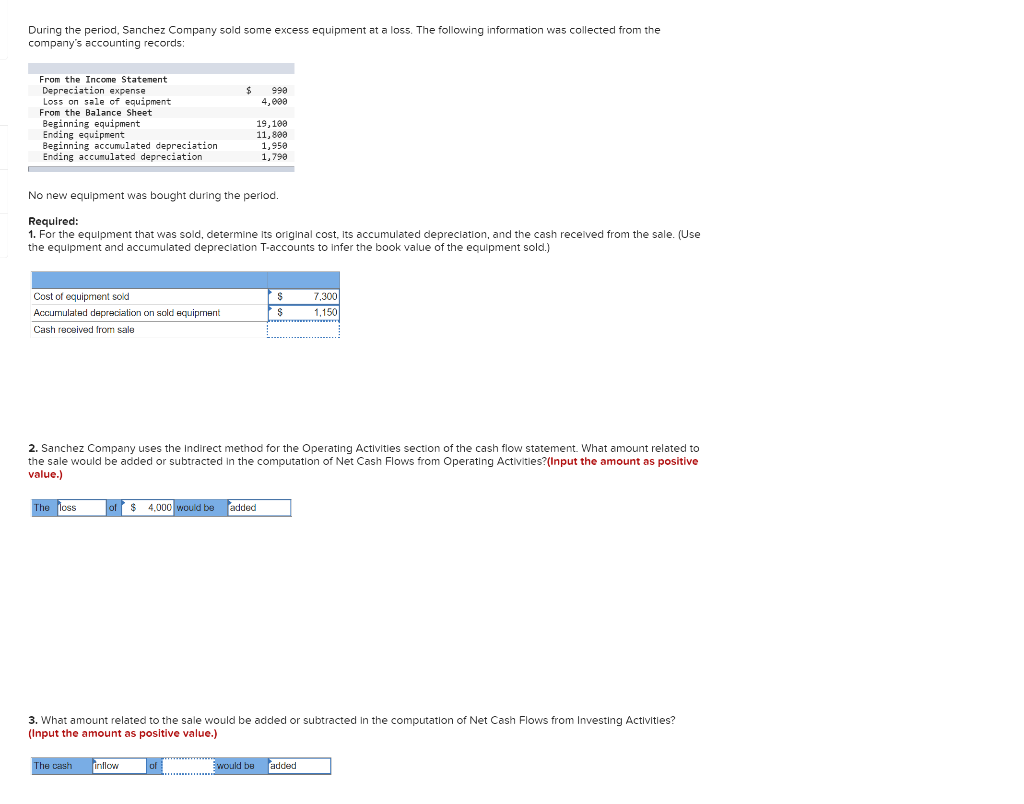please show formulas and work for each answer. please calculate cash received