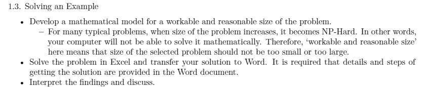  1.3. Solving an Example . Develop a mathematical model for a.