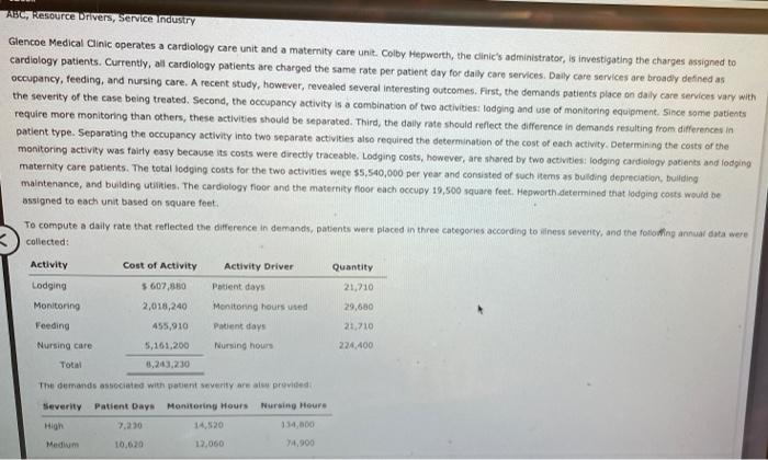 help will write review ABC, Resource Drivers, Service Industry Glencoe Medical Clinic
