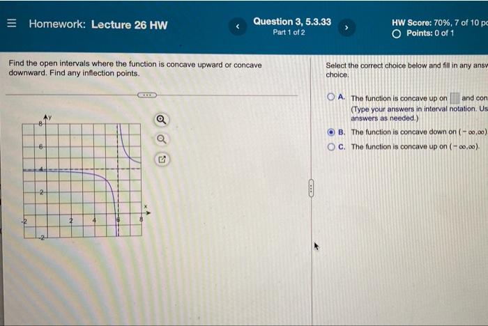please help = Homework: Lecture 26 HW Question 3, 5.3.33 Part 1