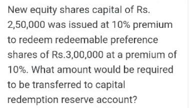 plese provide answer only no need to show the calculation New equity