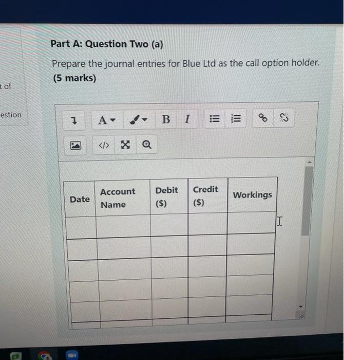 right to acquire 200,000 shares in Yellow Ltd. The options premium is