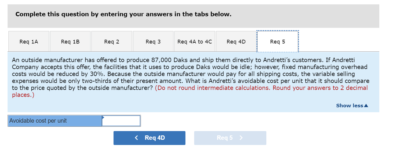 $60 per unit. The company's unit costs at this level of activity