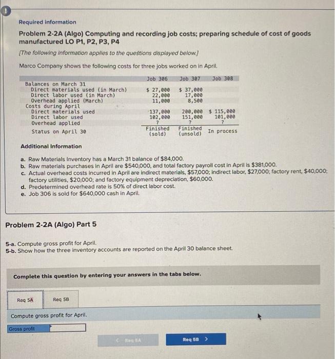 schedule of cost of goods manufactured LO P1, P2, P3, P4 (The