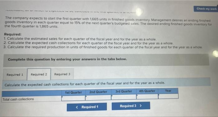 fiscal year (all sales are on account): Budgeted unit sales 1st Quarter