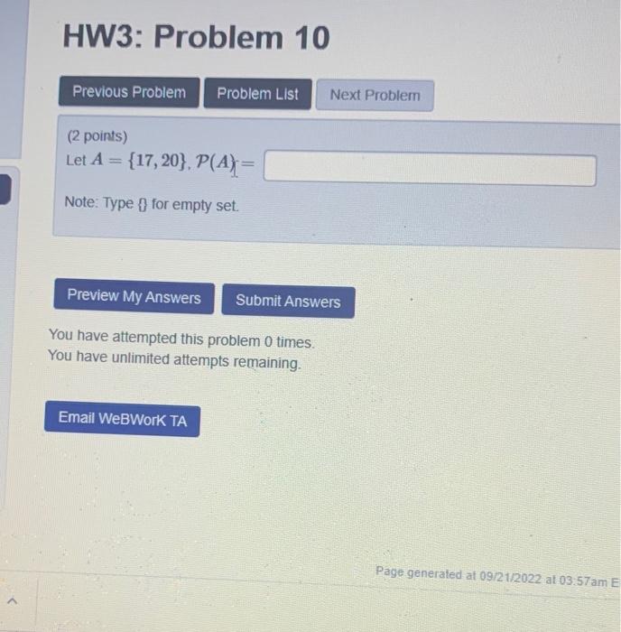 please help me solve this (2 points) Let A={17,20},P(A)= Note: Type {