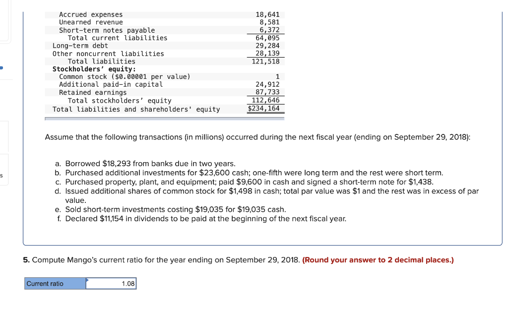 the questions displayed below.) Mango Inc., headquartered in Cupertino, California, designs, manufactures,