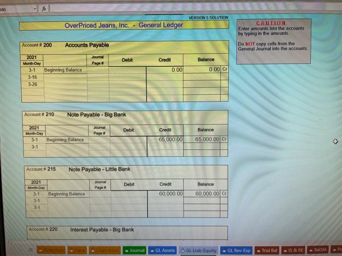 into the General Journal and posted to the General Ledger March 1