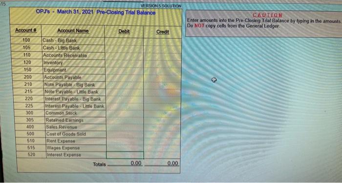 March 1 Take S5,550 cash out of Big Bank to pay for