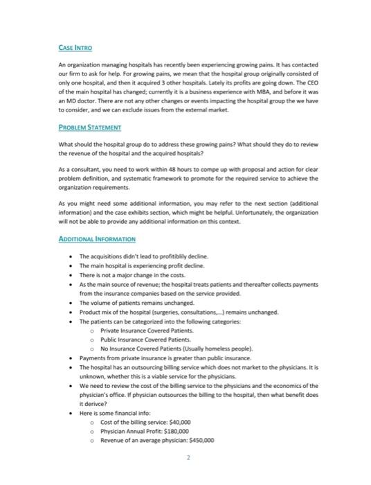 hospitals has recently been experiencing gowing pains. it has contacted our firm