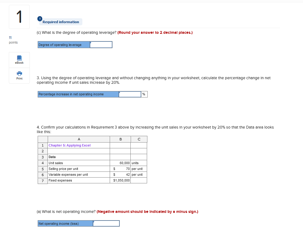 PARTS OR I WILL DOWNVOTE YOUR ANSWER. Required Information The Chapter 5