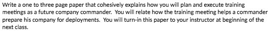 Write a one to three page paper that cohesively explains how