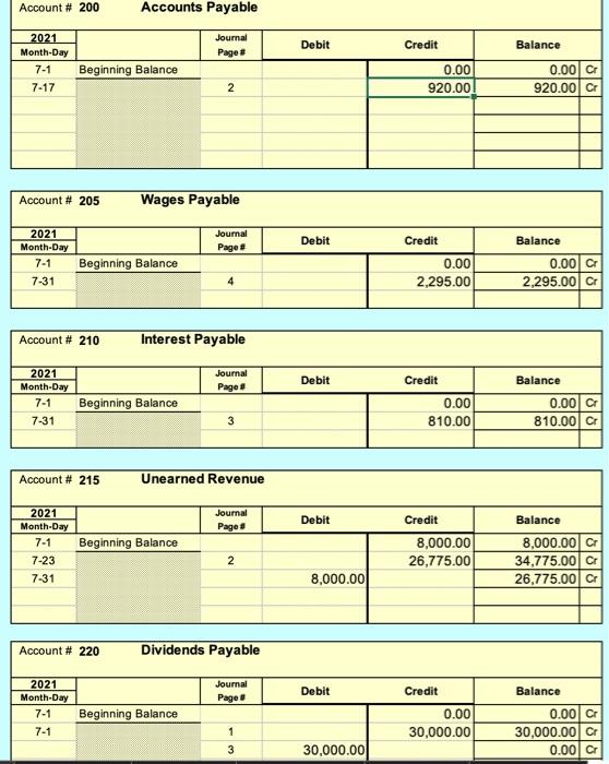 with Account Numbers and Account Names - Chart Accts tab General Joumal