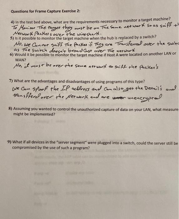 the last 2 questions please Questions for Frame Capture Exercise 2: 4)
