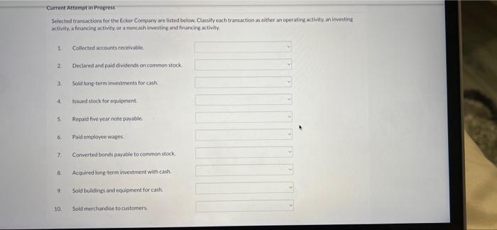 please help i only have 20 minutes Current Attempt in Progress Selected