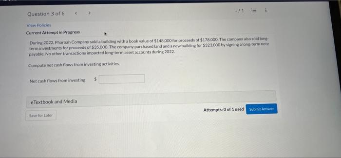 either an operating activity, an investing activity, a financing activity, or a