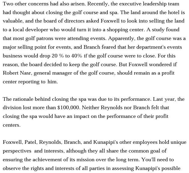 together in one of the hotel's restaurants, Foxwell summarized the situation: We