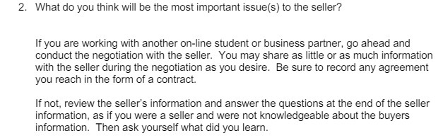  2. What do you think will be the most important issue(s)